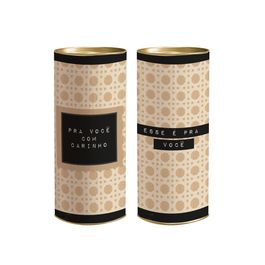 Lata Para Presente Rígida Rattan Composê Colorido