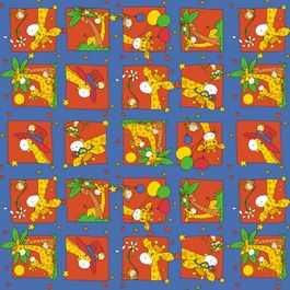 Saco para Presente Perol Girafinha Azul