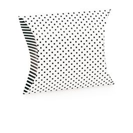 Caixa Almofada Poá Preto / Branco