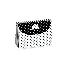 Caixa Bag Poá Preto / Branco