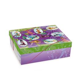 Caixa Retangular com Tampa Fadas Colorido