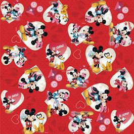 Saco para Presente Metal Disney In Love Vermelho
