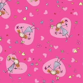 Saco para Presente Metal Carol Opacque Rosa