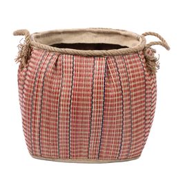 Cesto Fibra Natural Laranja