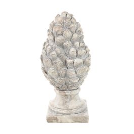 Decorativo Flor Resina Cinza