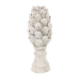 Decorativo Flor Resina Cinza