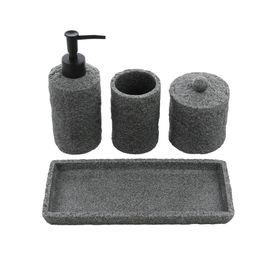 Kit Lavabo Poliresina Cinza