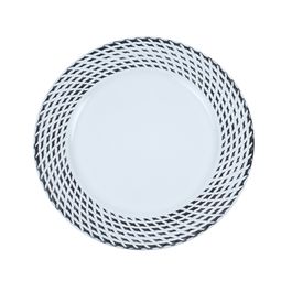 Sousplat Plástico Branco / Preto