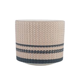 Cachepot Cerâmica Bege / Preto