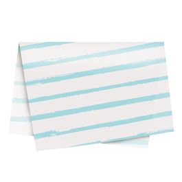 Papel Seda Listras Aquarela Azul Tiffany