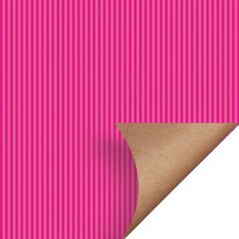 Papel Kraft Canelado Pink / Pardo PT C/50