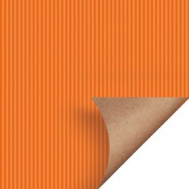 Papel Kraft Canelado Laranja / Pardo PT C/50