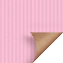 Papel Kraft Canelado Rosa / Pardo PT C/50