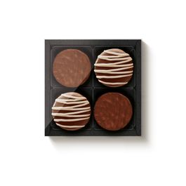 Caixa para Poá de Mel com 4 unidades Liso Preto