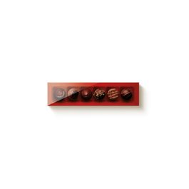 Caixa Retangular Para Docinho Com 6 Unidade Com Tampa Pvc Liso Vermelho