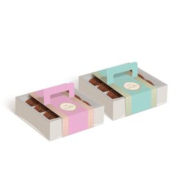 Caixa Para 16 Doces Com Alca E Visor Com Carinho Colorido
