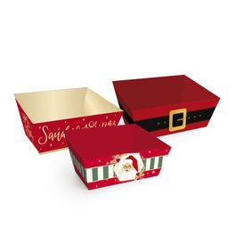 Cesta De Cartão Trapézio Natal - Sortido Colorido