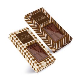 Caixa Tablete Com Visor Tons De Chocolate Compose Colorido