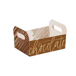 Caixote De Cartão Tons De Chocolate Colorido