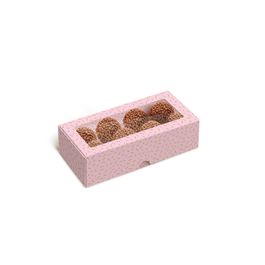 Caixas Para 8 Brigadeiros E Bombons Granulado Rosa / Ouro