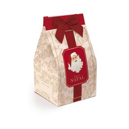 Caixa Panetone Trapézio Noel Vitoriano Colorido