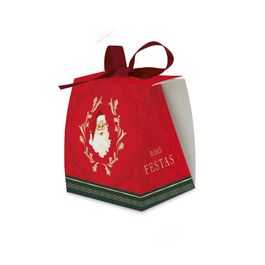 Caixa Doce Laço Com Fita Noel Vitoriano Colorido