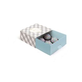 Caixa Luva Com Puxador Para 9 Docinhos Collection Brigadeiro Verde Água / Marrom