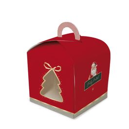 Caixa Panetone Arco De Natal Com Visor Charm Natalino