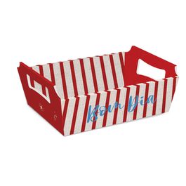 Cesta De Cartão Ibiza Azul / Branco