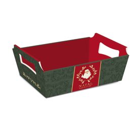 Cesta De Cartão Noel Vitoriano Colorido