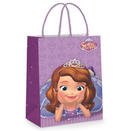 Sacola de Papel Princesinha Sofia Lilás C/1