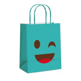 Sacola de Papel Emoticons Azul