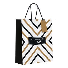 Sacola Premium Moretti Preto / Branco / Ouro