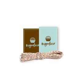 Kit Fechamento Para Doces Collection Brigadeiro Verde Água / Marrom