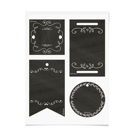 Cartela de Tags Lousa Preto JG C/3