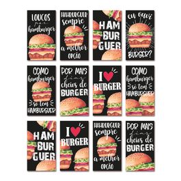 Adesivo Cartela Hamburguer Colorido