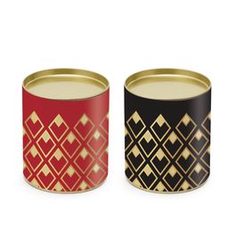 Lata para Doces Liso Preto / Vermelho C/1 UN
