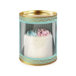 Lata para Bolo com Visor Candy Acqua Colorido