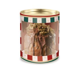 Lata Para Panetone Com Visor Louvre Colorido