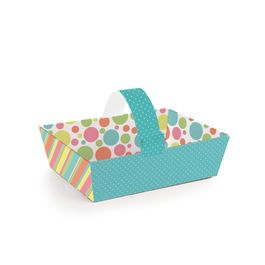 Cesta de Cartão Pic Nic Candy Colors Azul Turquesa