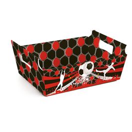 Cesta de Cartão Grandes Clubes Vermelho/Preto C/1