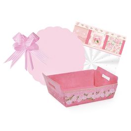 Kit Cesta Alana Rosa/Verde