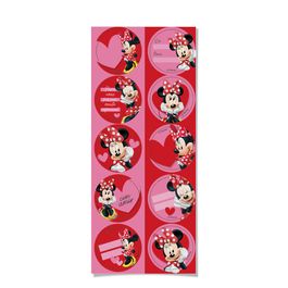 Adesivo Redondo Minnie Love Colorido