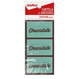 Cartela Adesiva Sucre Chocolate Turquesa
