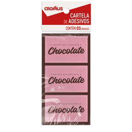 Cartela Adesiva Sucre Chocolate Rosa