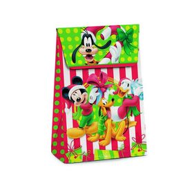 Caixa Trapézio Mickey Natal Turma Do Mickey Verde / Vermelho