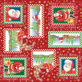Saco Adesivado para Presente Metal Santa Claus Colorido PT C/100