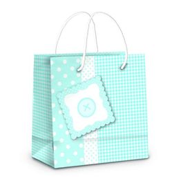 Sacola de Papel Baby Azul