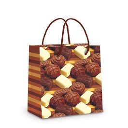 Sacola de Papel Doux Chocolate Marrom