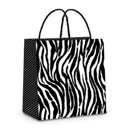 Sacola de Papel Savana Preto / Branco